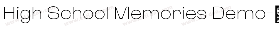 High School Memories Demo字体转换